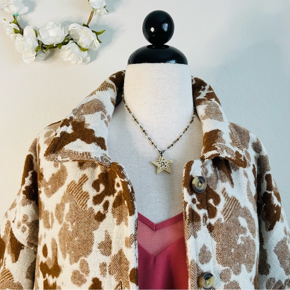 Sonoma Animal Print Collared Wool Jacket - Picture 2 of 10